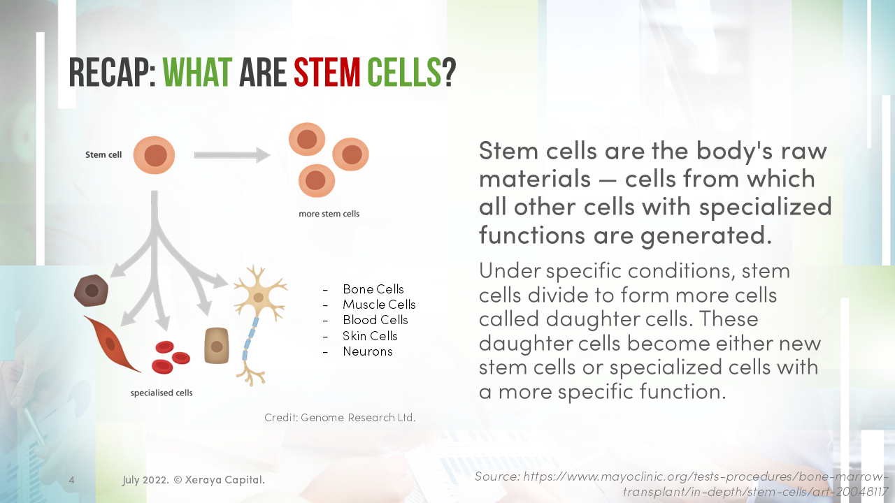 Slides Stem Cell Therapy Xeraya Capital